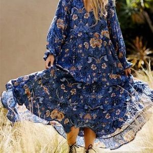 NWT Spell & the Gypsy Collective Aurora Gown Blue